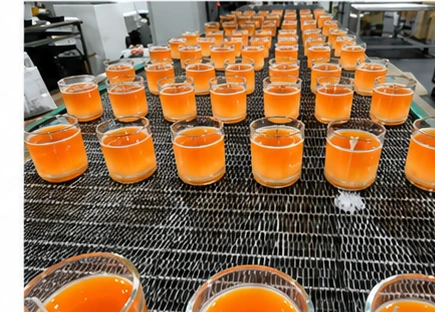 Orange candle production batch